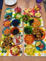 Fruit tasting platters made by Miss Loughrey